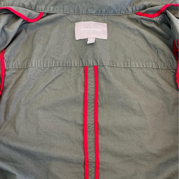 Banana Republic Olive Green Utility Jacket w/Stowable Hood Women’s Size X-Small - Picture 10 of 13